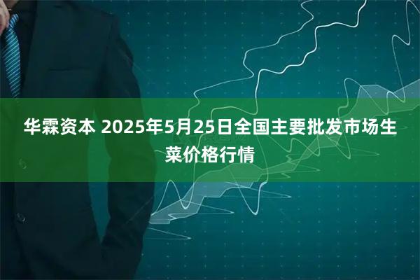 华霖资本 2025年5月25日全国主要批发市场生菜价格行情